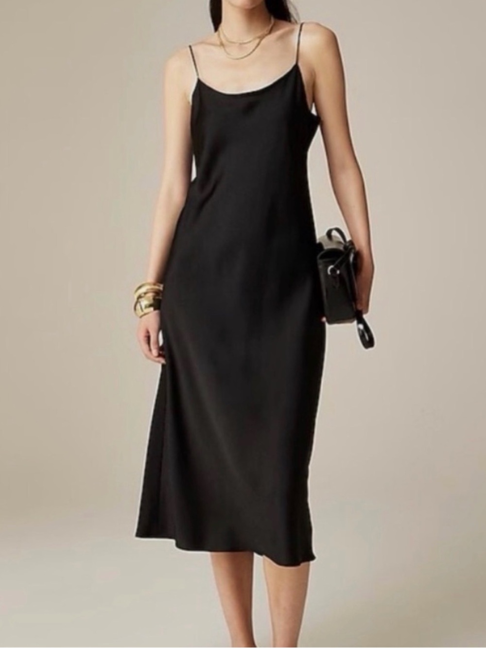 J. Crew Black linen dress